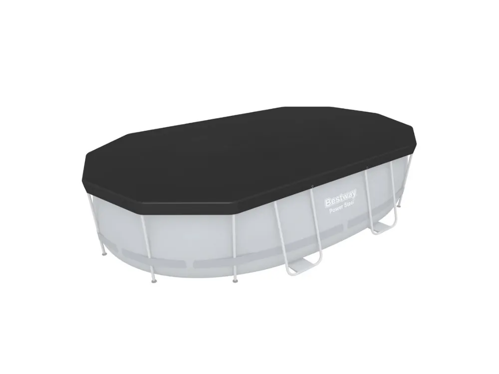 Sale Bestway Oval 427 x 250 cm Abdeckplane - Black