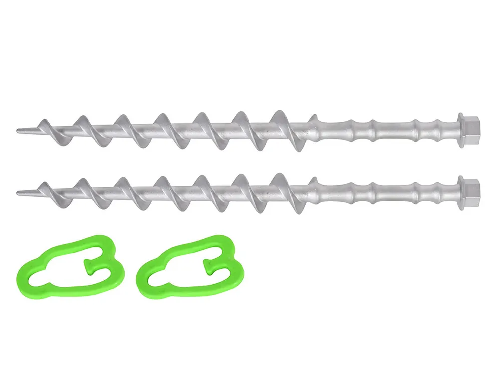 Obelink Alphagrip Aluminium-Schraubheringe mit Heringclips 31 cm – 2er-Set Sofort Bestellen