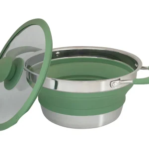 Direkt Vom Hersteller Eurotrail Größe L Pfanne mit Deckel - Dark Sea Green