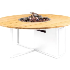 Begrenztes Angebot Cosi Fires Cosiloft 120 round Feuertisch - White/Teak