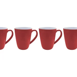 Heißes Angebot Bo-Camp Two-Tone Set von 4 Melamin L Becher - Red