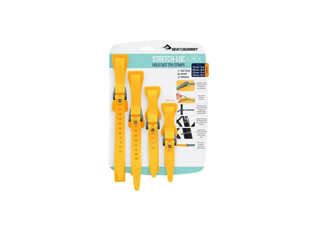Top-Angebot Sea To Summit Stretch-Lock TPU-Gurte 4 Stück – Yellow