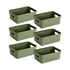 Versand Am Gleichen Tag Sunware Sigma home 9 liter Green Aufbewahrungsbox - Set van 6