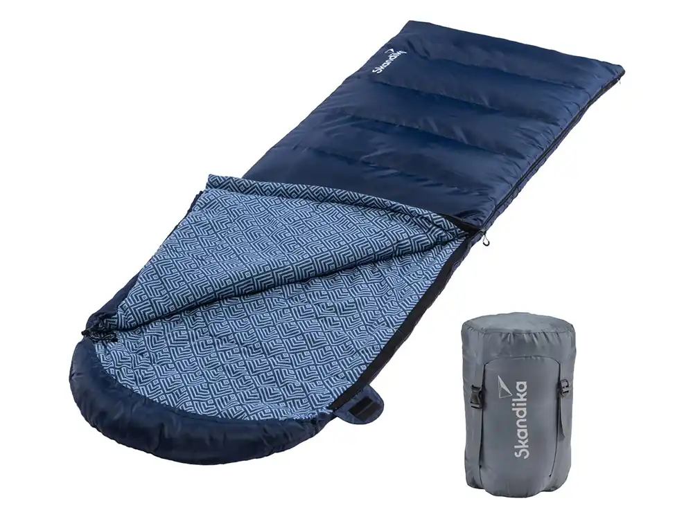 Skandika Dundee Flannel-R Schlafsack - Blue Top-Angebot