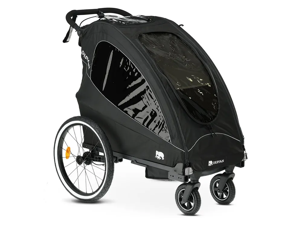 Aktuell Deryan Luxus 3-in-1 Fahrradanhänger - Black