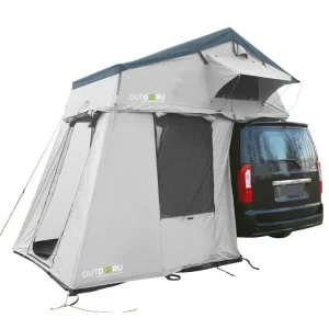 OutdoorU Family Plus 4 Pers Dachzelt inkl. Vorzelt - Stone Grey Preisknaller