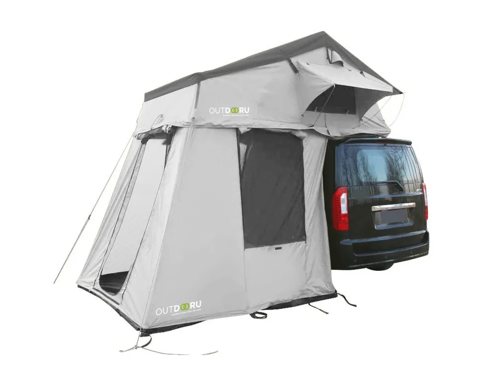 Online Kaufen OutdoorU Family Plus 4 Pers Dachzelt inkl. Vorzelt - Nordic Blue