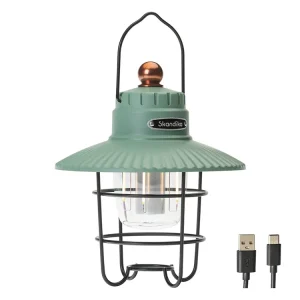 Bestseller Skandika Soroya Retro-LED-Campinglampe mit Powerbank - Green