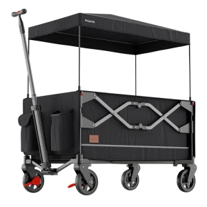 LifeGoods 80 kg Bollerwagen mit Dach - Anthracite Neue Ware