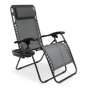 LifeGoods Relaxstuhl mit Beistelltisch - DarkGrey Saisonangebot