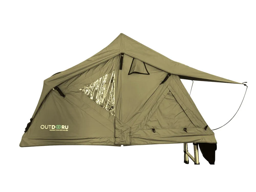 Top-Angebot OutdoorU Compact 2 Pers Dachzelt inkl. Dachfenster - Grün
