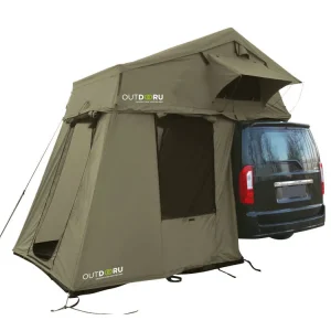 OutdoorU Family 3 Pers Dachzelt inkl. Vorzelt& Leiter - Grün Aktuell