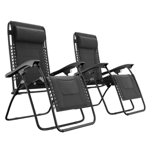 Preis Gesenkt LifeGoods Comfort 2er-Set Relaxstühle - Black