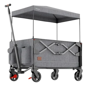 LifeGoods Kinder Dach 80KG bollerwagen- Grey Garantierte Lieferung