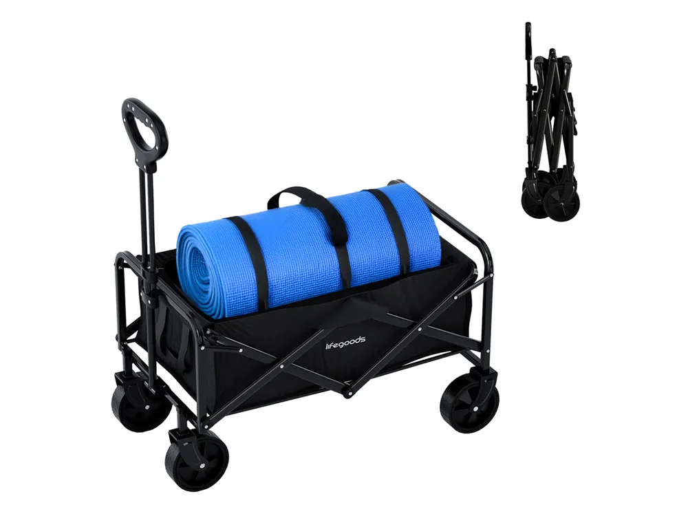 LifeGoods Kompakt 80L bollerwagen - Black Preis Gesenkt