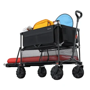 Beliebt LifeGoods Doppel 400L bollerwagen - Black