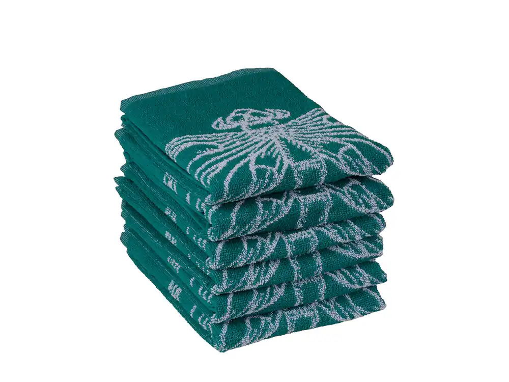 DoubleDry Libel 50 x 50 cm 6-er Set Küchentüchern - Grünblau Echt