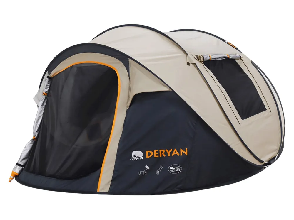 Deryan 4P Pop-Up Zelt – Sand Kracherpreis