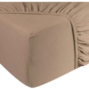 Ausverkauf DoubleDry Jersey 160 x 200 cm Spannbettlaken - Beige
