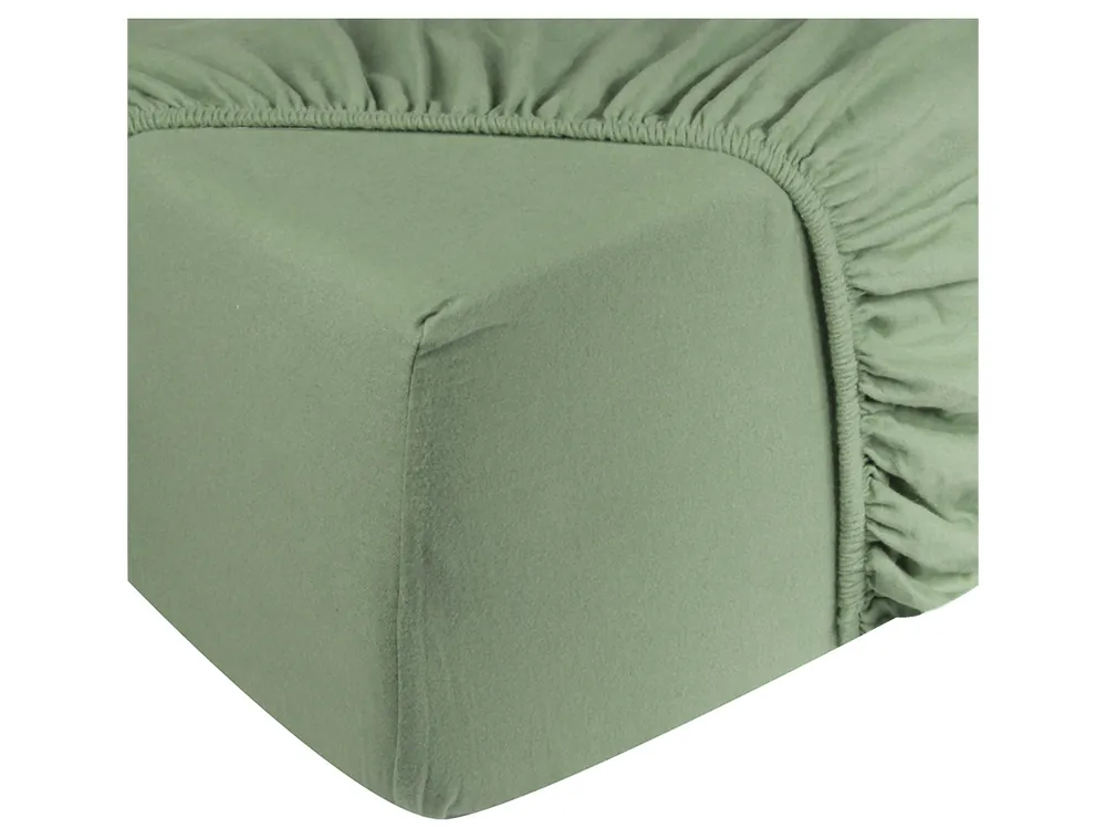DoubleDry Jersey 90 x 200 cm Spannbettlaken - Old Green Garantierte Lieferung