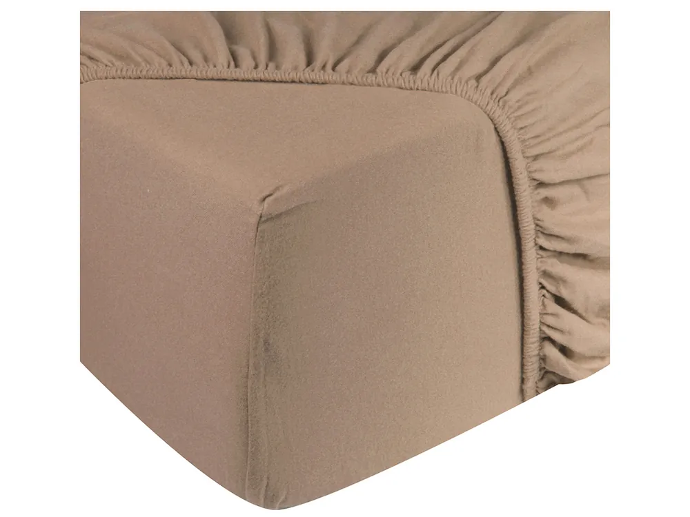 DoubleDry Jersey 90 x 200 cm Spannbettlaken - Beige Neue Kollektion