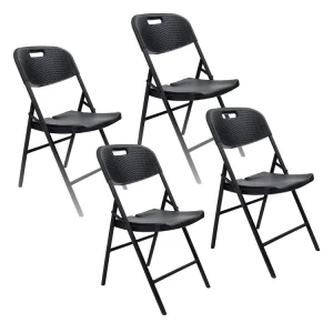 Versand Am Gleichen Tag Skandika Masi Set von 4 Klappstuhle - Black