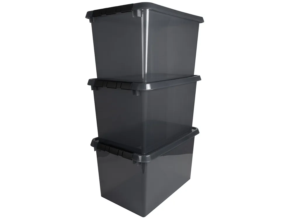 Angebot Sunware comfort Line 3er-Set 62L Aufbewahrungsbox - grau