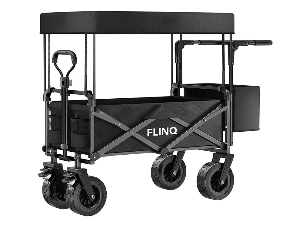 FlinQ 130 kg Bollerwagen mit Dach - 130 kg Must-Have