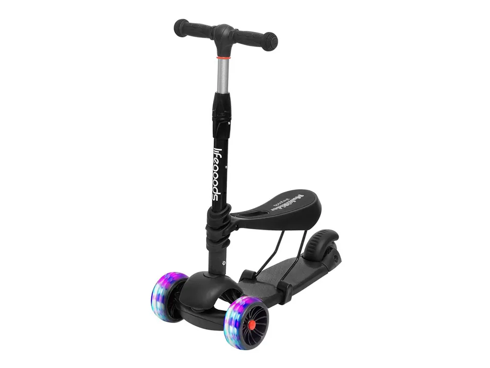 Lifegoods multirider kinderroller mit sitz - black Meistverkauft