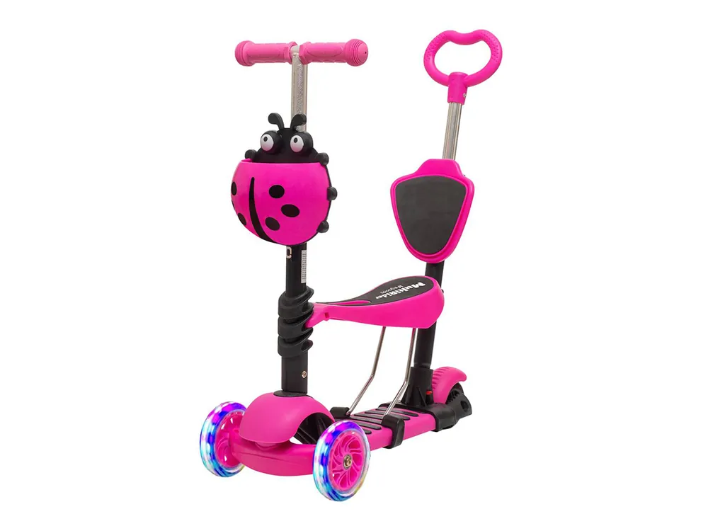 Mega-Angebot Lifegoods multirider kinderroller mit schiebestange - pink