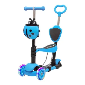Sonderaktion Lifegoods multirider kinderroller mit schiebestange - blue