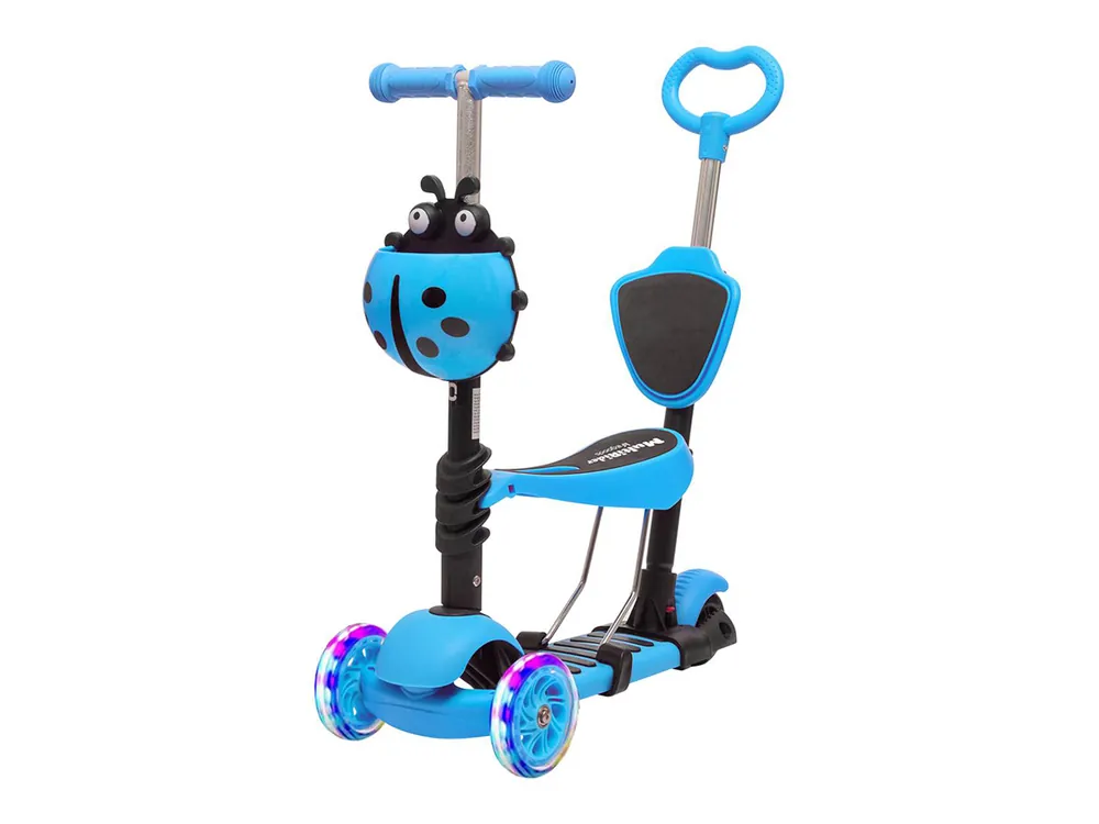 Sonderaktion Lifegoods multirider kinderroller mit schiebestange - blue