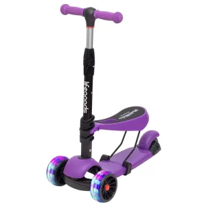 LifeGoods MultiRider Kinderroller Mit Sitz - Purple Begrenztes Angebot