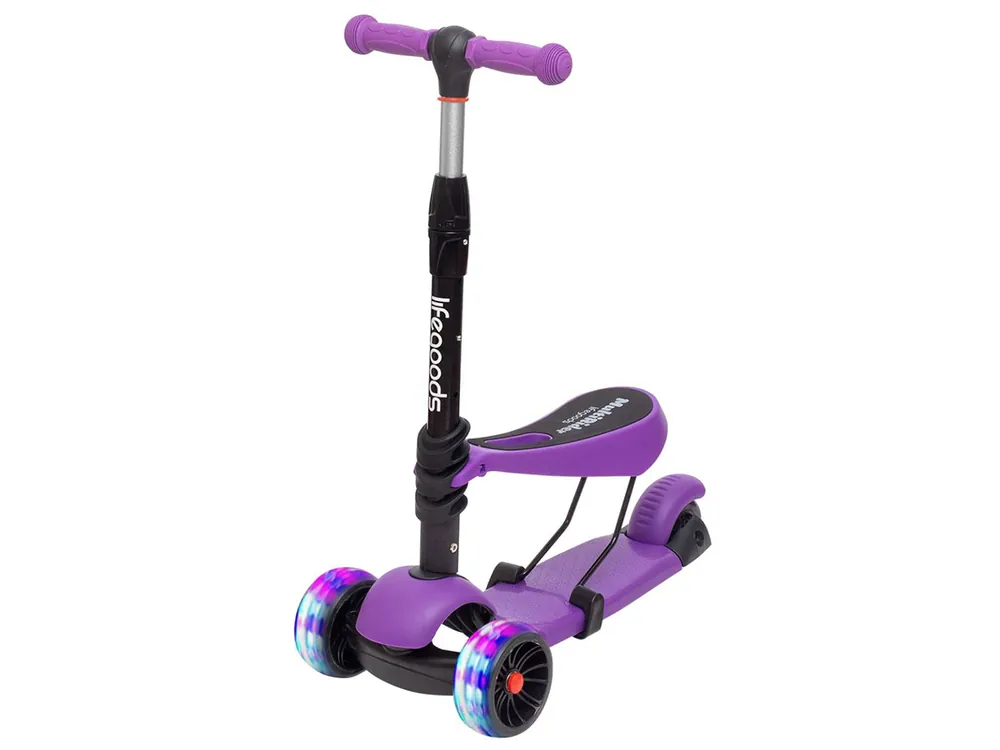 LifeGoods MultiRider Kinderroller Mit Sitz - Purple Begrenztes Angebot