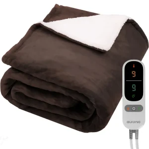 Auronic 200 x 180 cm Elektrische Decke - Brown Saisonangebot