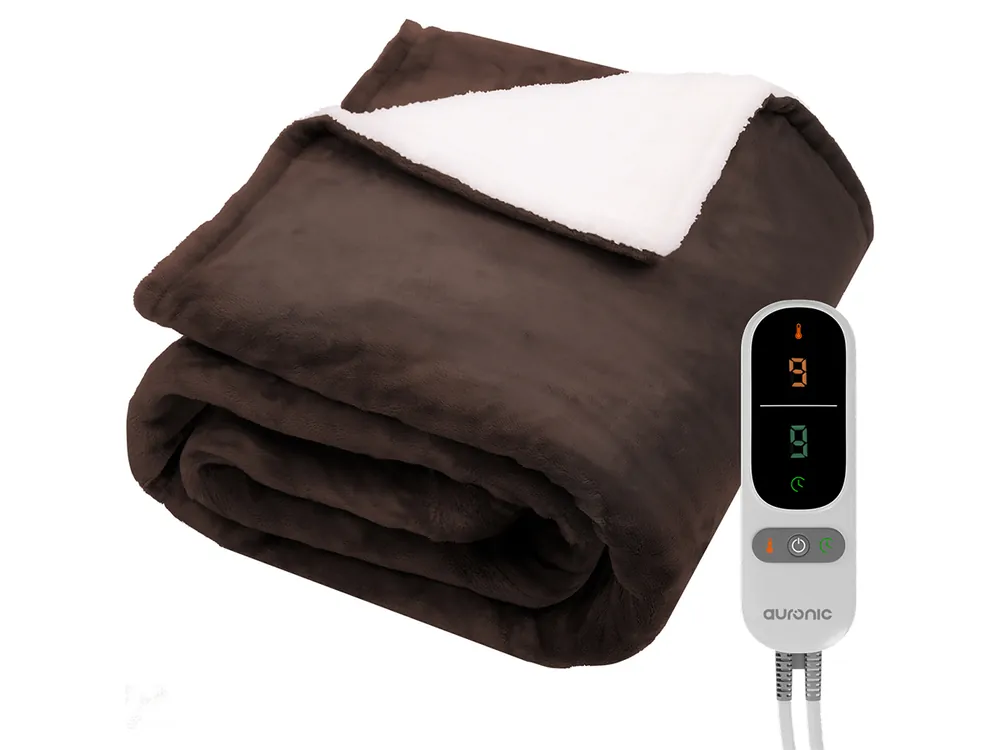 Auronic 200 x 180 cm Elektrische Decke - Brown Saisonangebot
