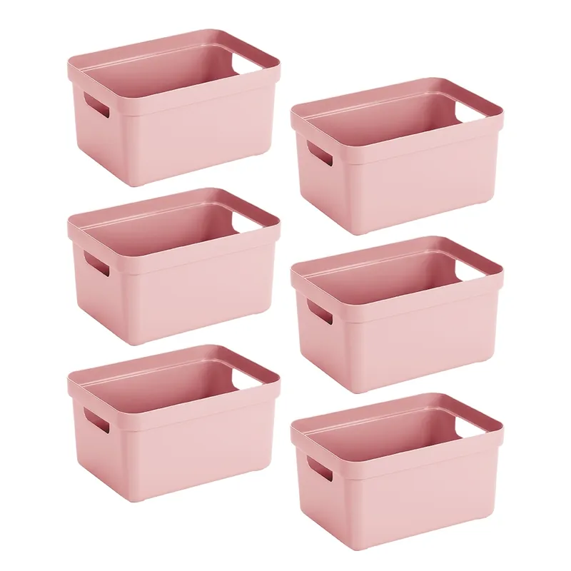 Sunware Sigma home 6er-Set 5L Aufbewahrungsbox - rosa Top-Preis