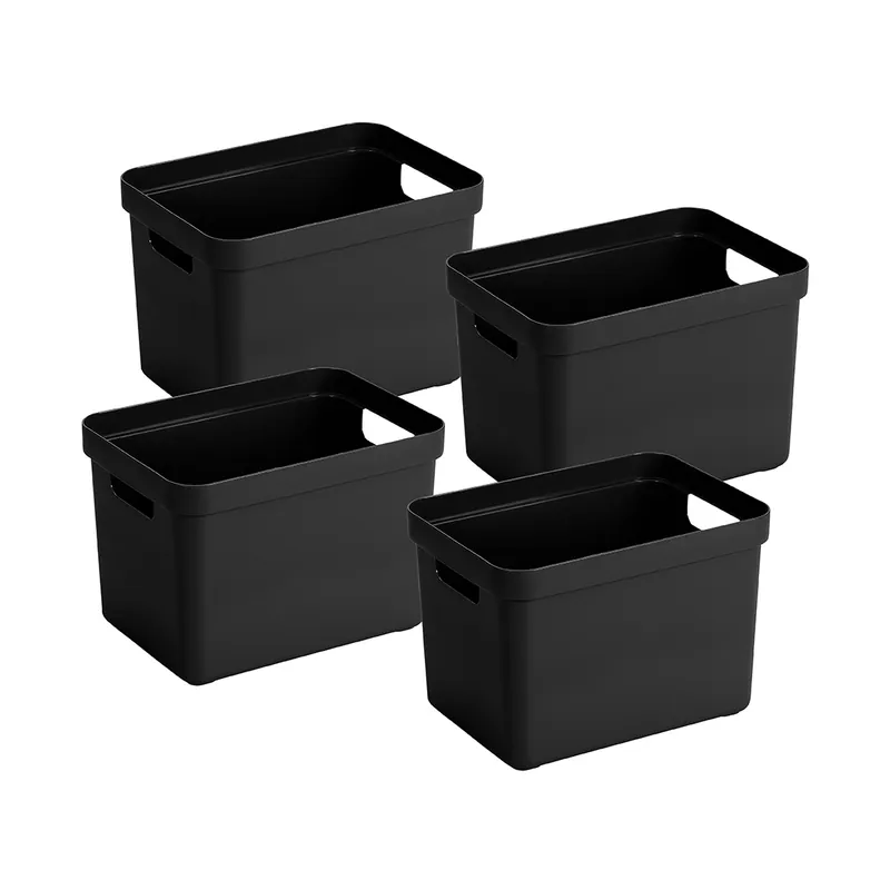 Online Kaufen Sunware Sigma home 4er-Set 18L Aufbewahrungsbox - schwarz