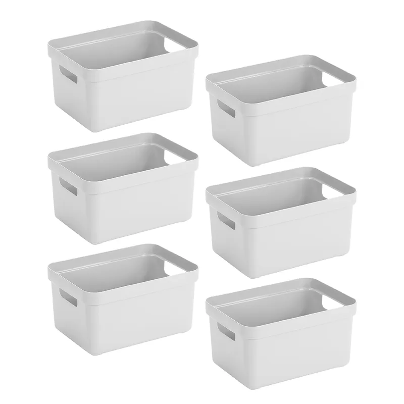 Sunware Sigma home 6er-Set 5L Aufbewahrungsbox - weiß Wochenendangebot