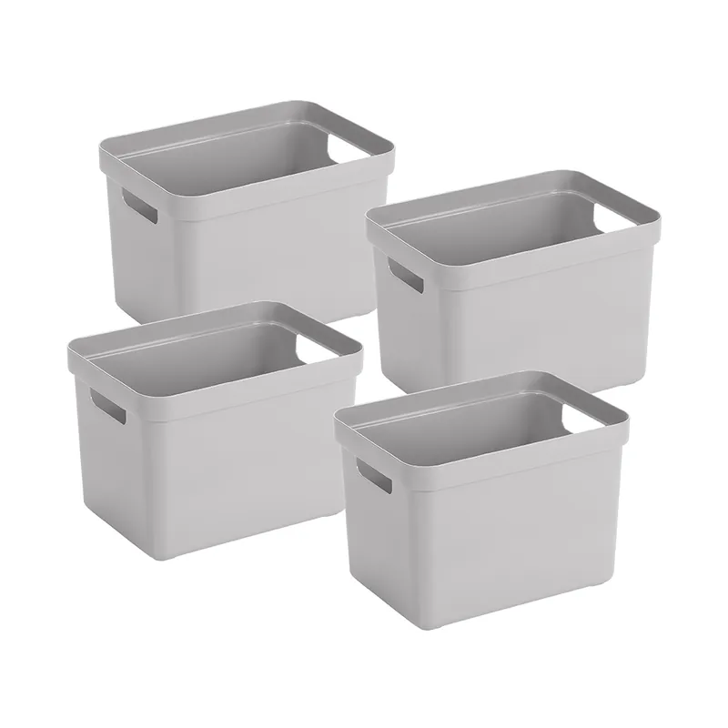 Sunware Sigma home 4er-Set 18L Aufbewahrungsbox - grau Günstig