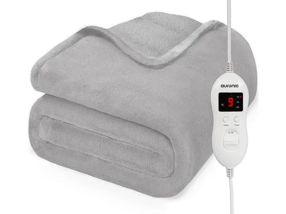 Auronic 2-Personen Elektrische Decke - Light Grey Zertifiziert