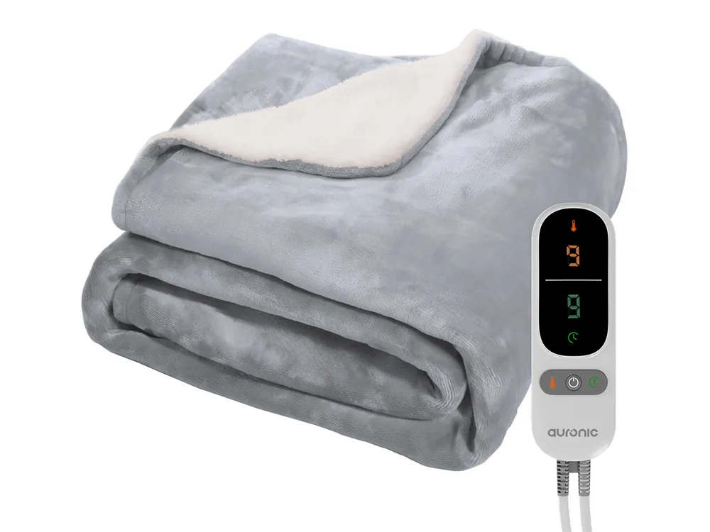 Garantierte Lieferung Auronic 180 x 130 cm Elektrische Decke - Grey