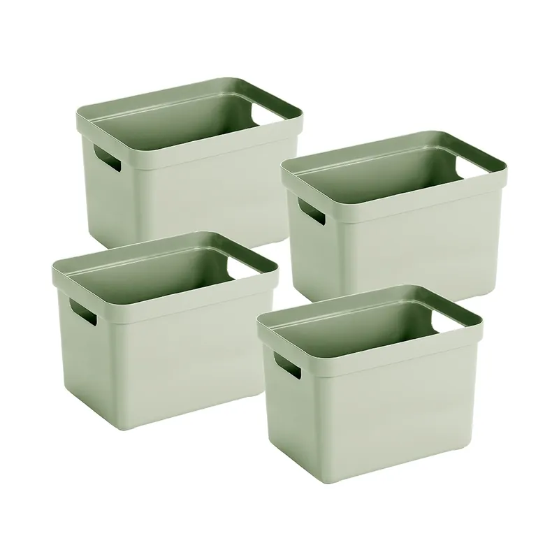 Sunware Sigma home 4er-Set 18L Aufbewahrungsbox - grün Neuheit