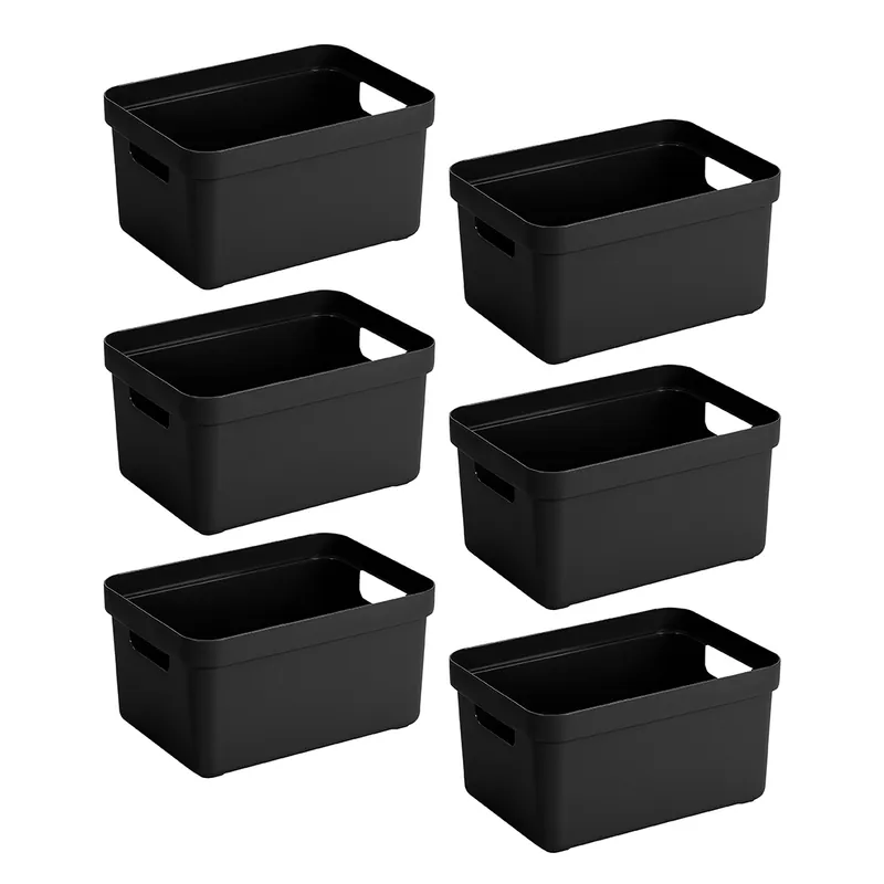 Sonderaktion Sunware Sigma home 6er-Set 5L Aufbewahrungsbox - schwarz