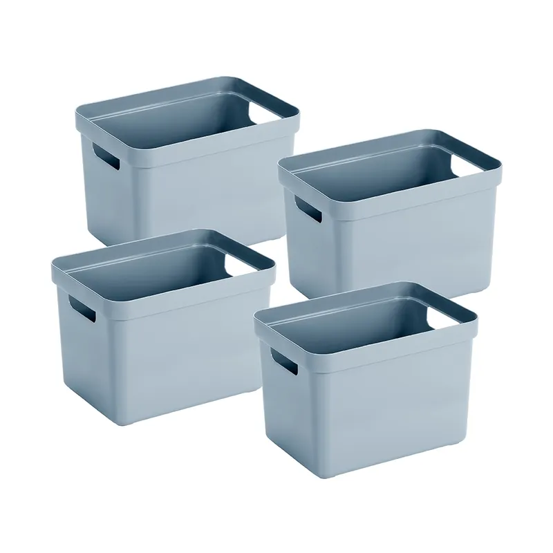 Sunware Sigma home 4er-Set 18L Aufbewahrungsbox - blau Meistverkauft
