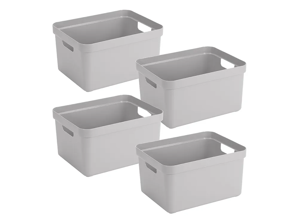 Markenprodukt Sunware Sigma home 4er-Set Grey Aufbewahrungsbox - Set von 4