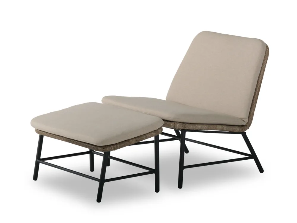 Chill-Dept. Sunbury Relaxsessel mit Fußhocker - Roasted Nut Günstig