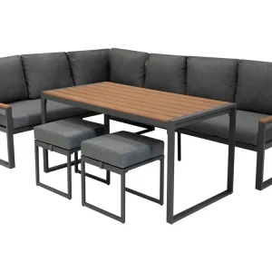 Monstershop Aluminium 5-teiliges Ecksofa-Set Abverkauf