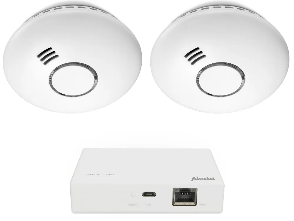 Markenware Alecto SMART-SMOKE10 Set mit 2 Rauchmeldern