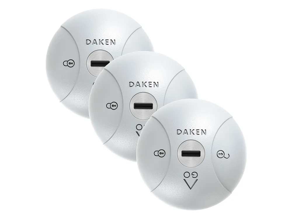 Neue Kollektion Daken Saturn GO 3-pack gleichschließend Türschlösser - Grey